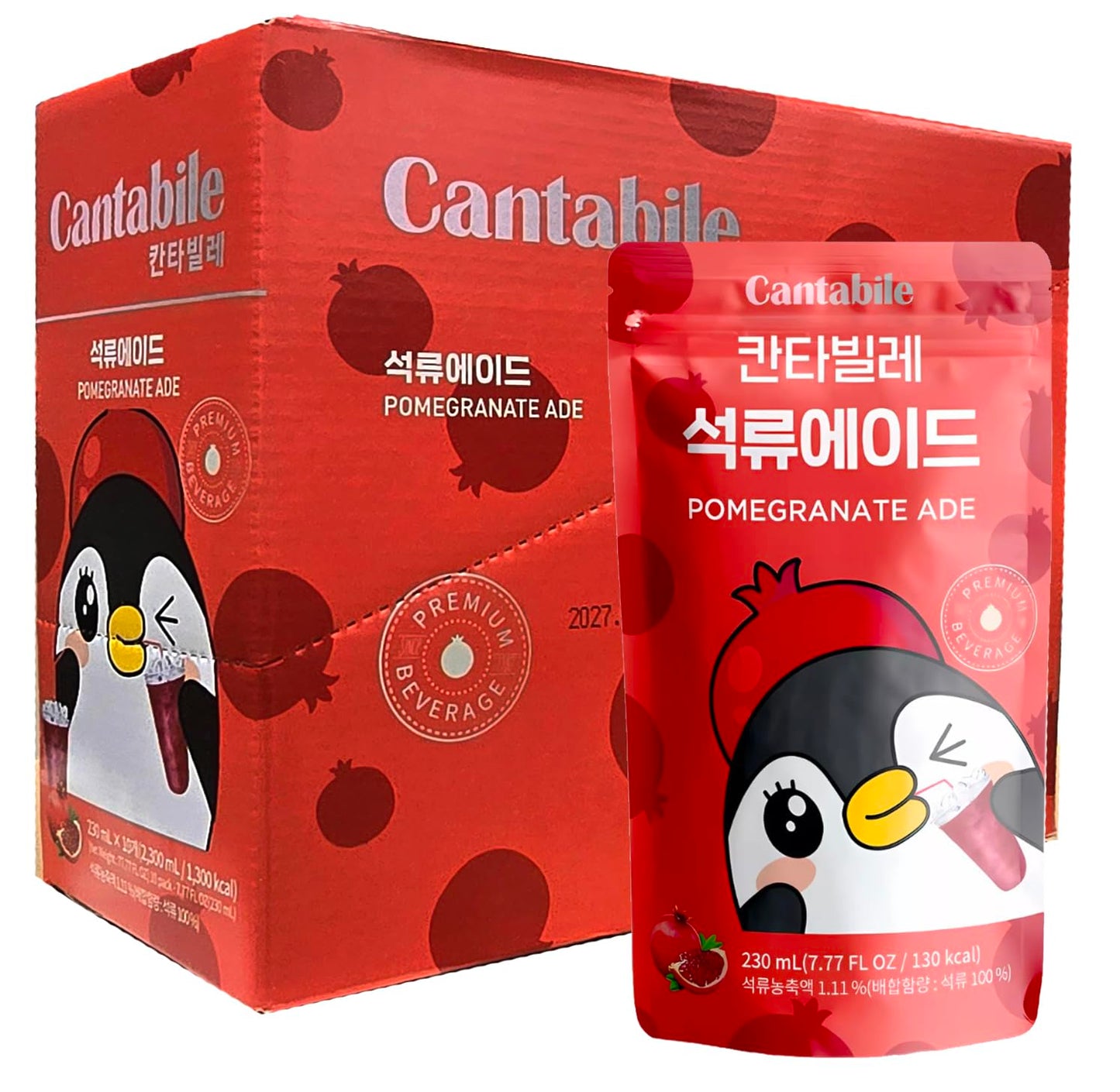 Cantabile Korean Convenience Store Pouch Drink Box of 10 Pomergranate