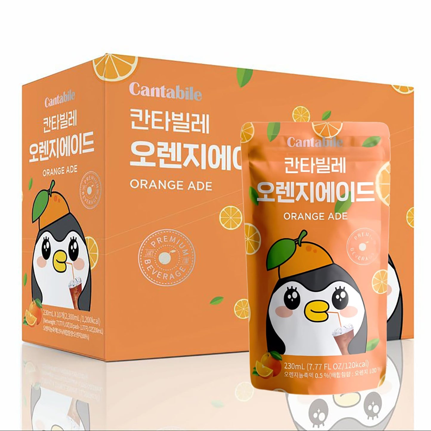 Cantabile Korean Convenience Store Pouch Drink Box of 10 Orange