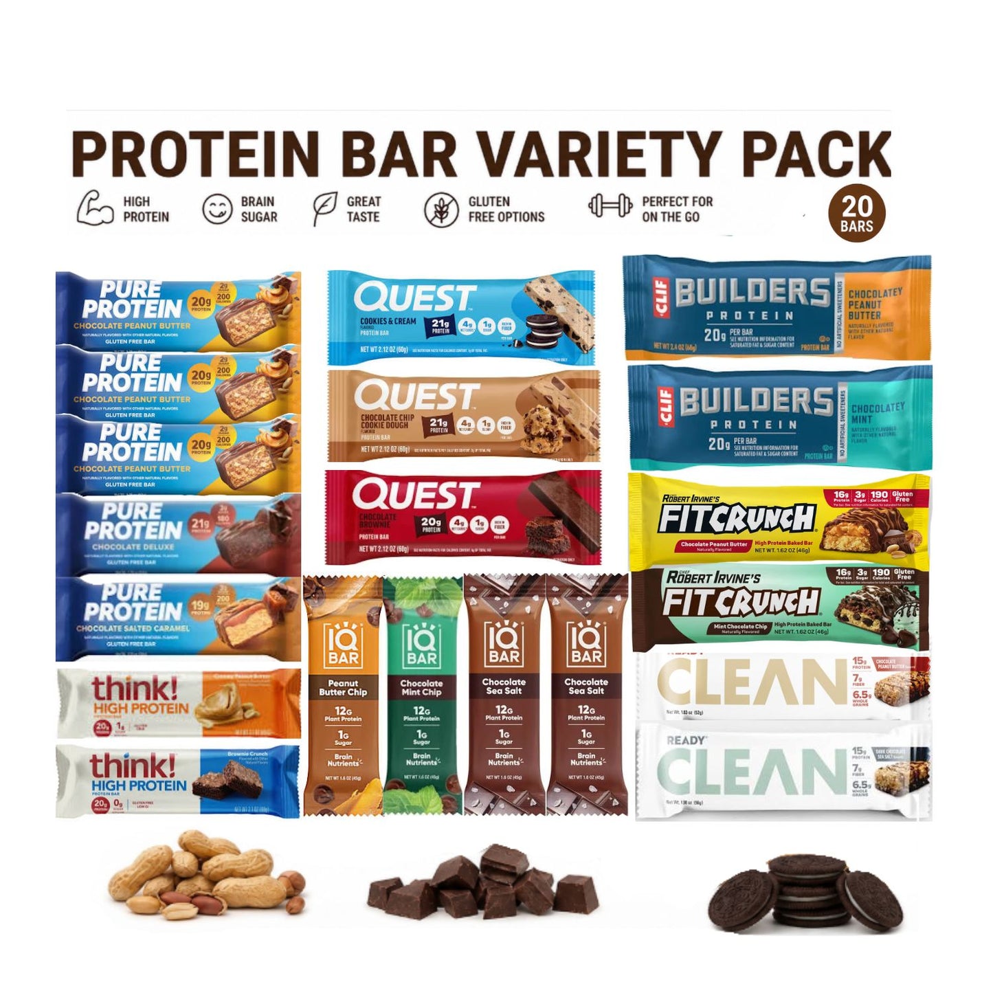 Ultimate Protein Bar Variety Pack (20 Bars)
