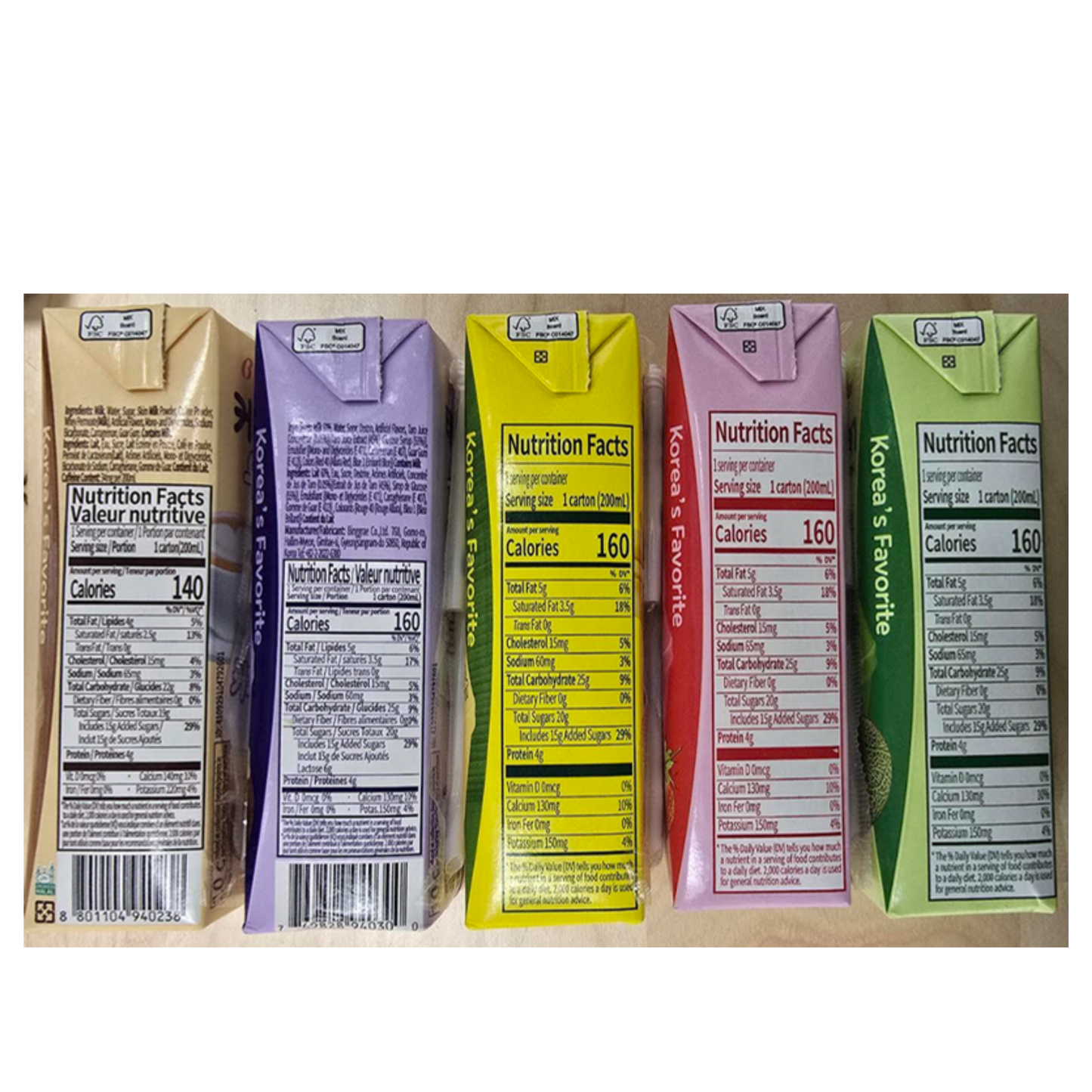 Binggrae Milk 20-Pack Variety (5 Flavors)