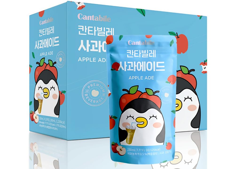Cantabile Korean Convenience Store Pouch Drink Box of 10 Apple