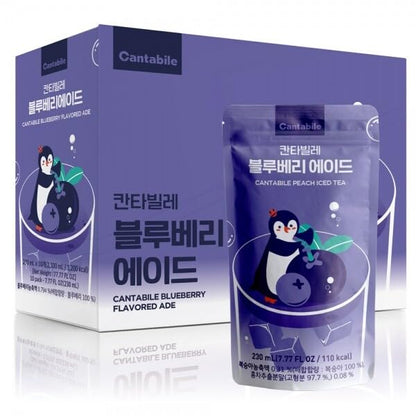 Cantabile Korean Convenience Store Pouch Drink Box of 10 Blueberry