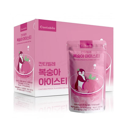 Cantabile Korean Convenience Store Pouch Drink Box of 10 Peach Iced Tea