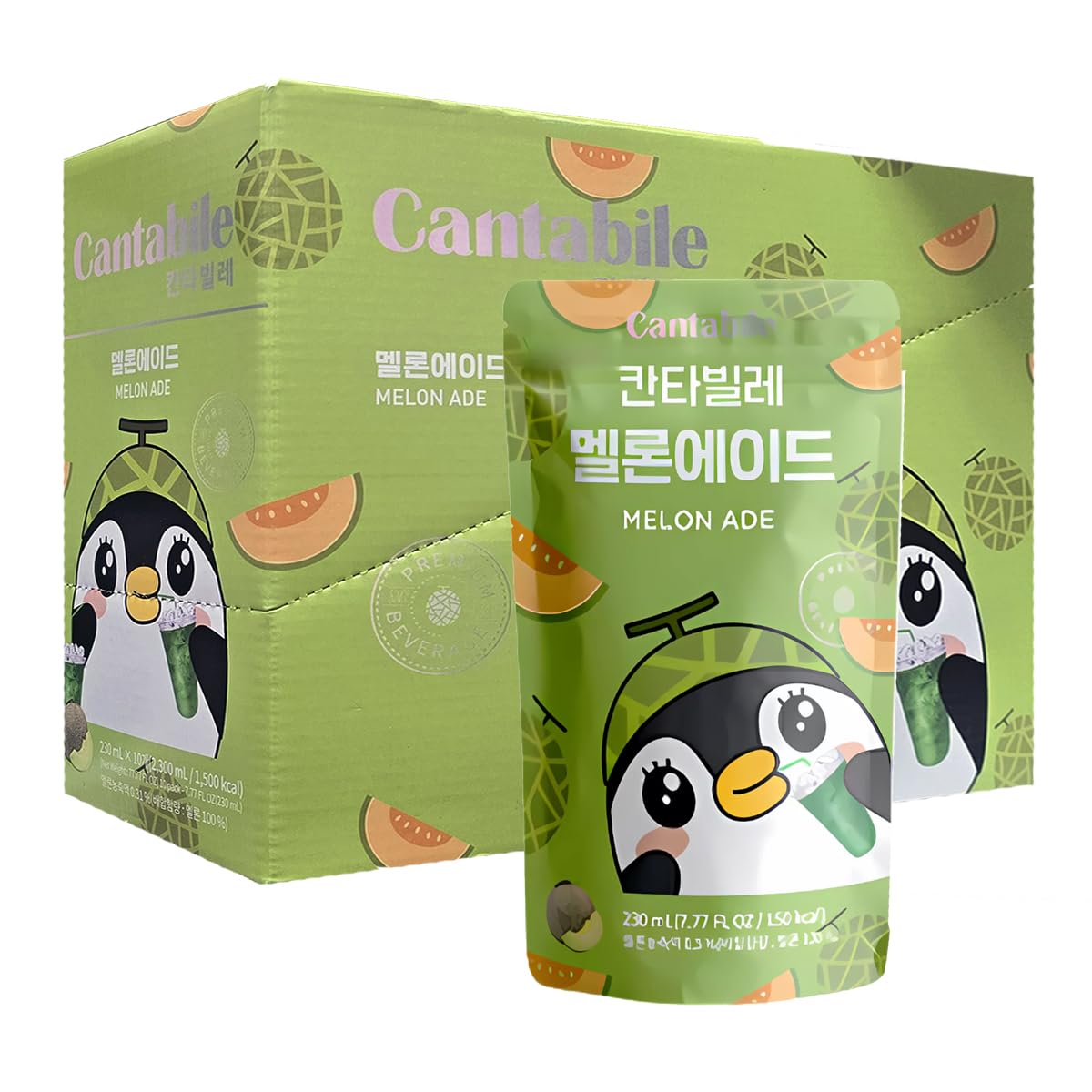 Cantabile Korean Convenience Store Pouch Drink Box of 10 Melon