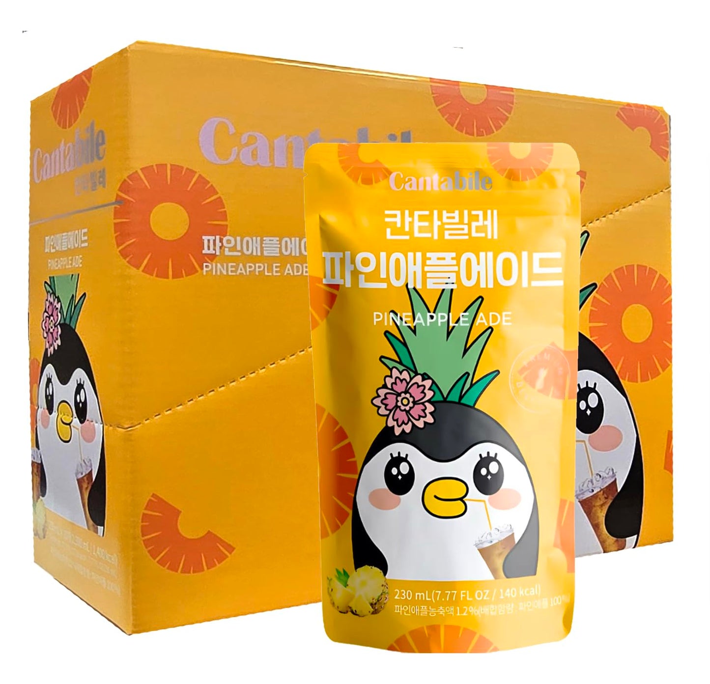Cantabile Korean Convenience Store Pouch Drink Box of 10 Pineapple