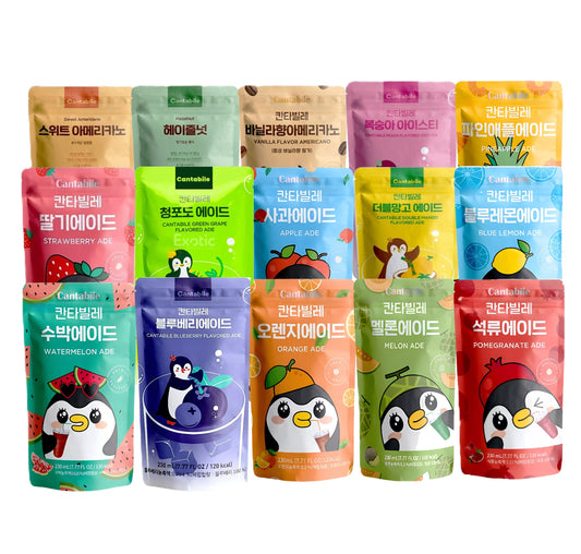 Cantabile Korean Pouch Drink - 15 Variety
