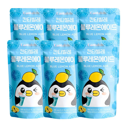 Cantabile Korean Convenience Store Pouch Drink 6 Pack of  Blue Lemon