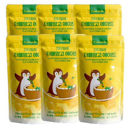 Cantabile Korean Convenience Store Pouch Drink 6 Pack of Double Mango