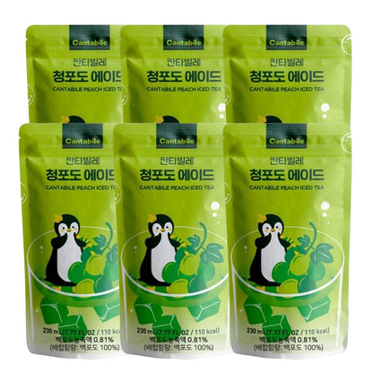 Cantabile Korean Convenience Store Pouch Drink 6 Pack of Green Grape