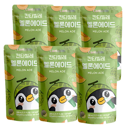 Cantabile Korean Convenience Store Pouch Drink 6 Pack of Melon