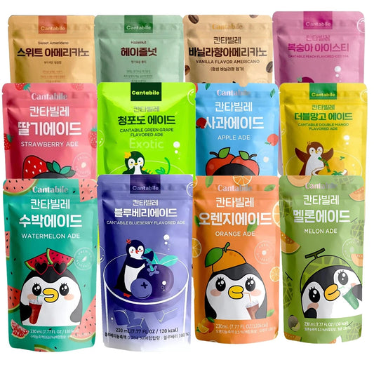 Cantabile Korean Pouch Drink - 12 Variety