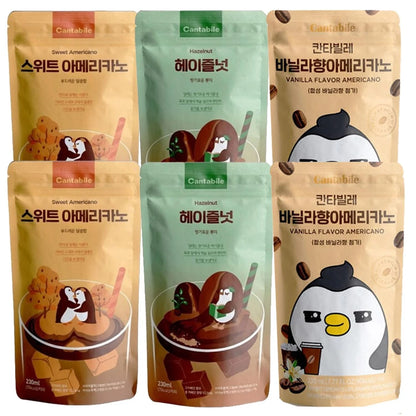 Canabile Pouch Coffee Variety Pack of 6 - 3 Flavors