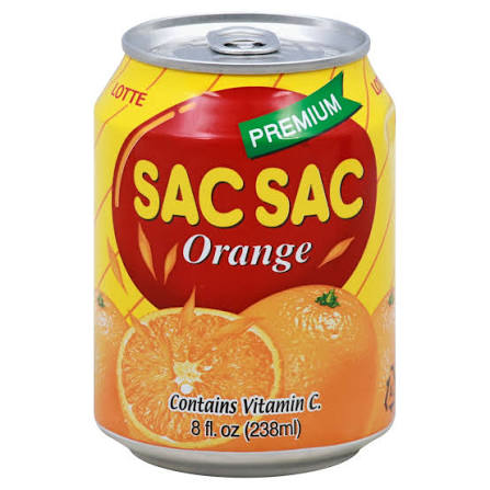 Sac Sac Orange Juice Box of 12 Cans