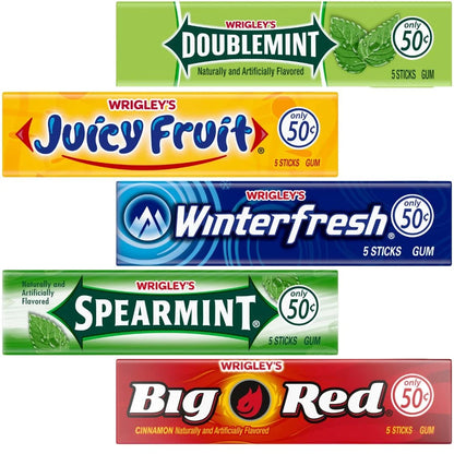 Wrigley Chewing Gum Variety Pack of 40 - 5 Flavors
