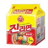 Ottogi Jin Rameon Noodle Hot 125g ( 4.23 Oz)  x 5 Pack