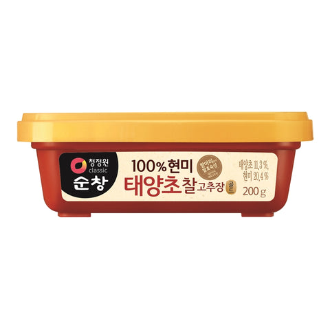 ChungJungOne Sunchang 100% Brown Rice Taeyangcho Gochujang 7oz (200g), Pack of 2