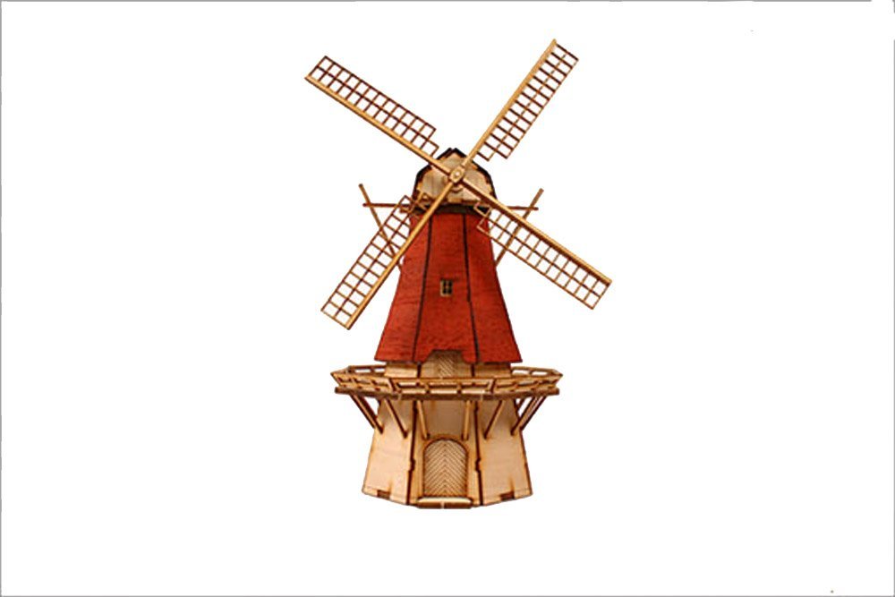 Wooden Model Kit 3D Puzzle - Windmill 2