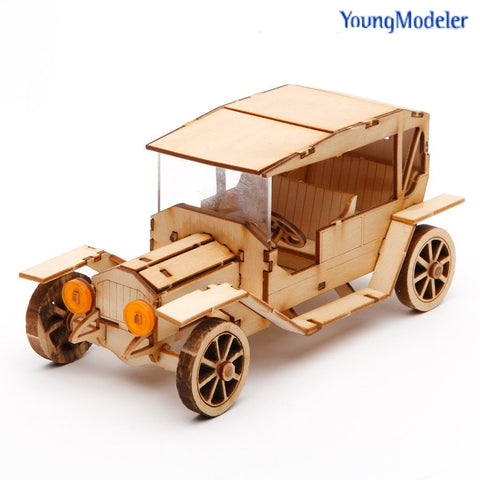 Wooden Model Kit 3D Puzzle - Classic Car 1