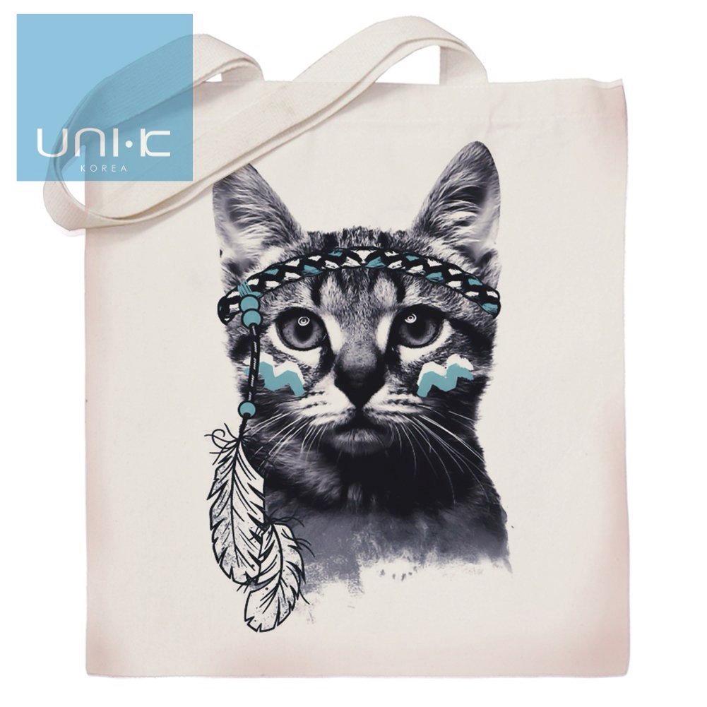 100% Cotton Heavy Duty Canvas Tote Eco Bag - Indian Cat