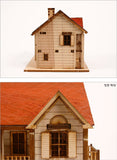 Wooden Model Kit 3D Puzzle Western House 1