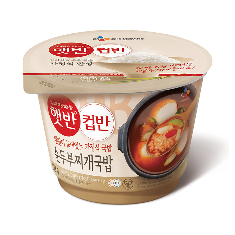 CJ Hetban Cupban - Soft Tofu Stew with Rice 173g x 2 pack