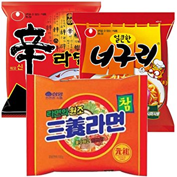 Nongshim and Samyang Ramyun Combo Basic ( 4.23 Oz)  x 6 Pack