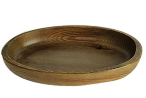 Hand Carved 100% Natural Korean Pine Wooden Bowl - Oblong (M)