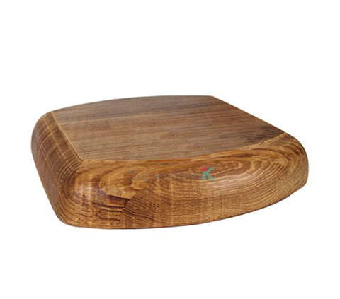 Hand Carved Natural Pine Wooden Bowl Hamjibak - Oval Square Medium