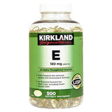 Kirkland Signature Vitamin E 400 IU 180 mg., 500 Softgels