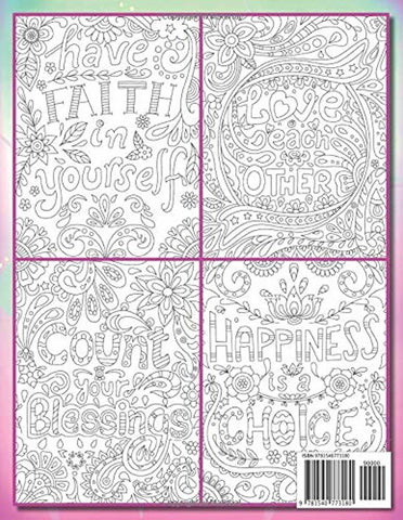 Inspirational Quotes: An Adult Coloring Book with Motivational Sayings and Positive Affirmations for Confidence and Relaxation