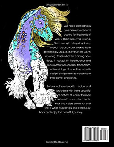 The Amazing World Of Horses: Adult Coloring Book (Volume)