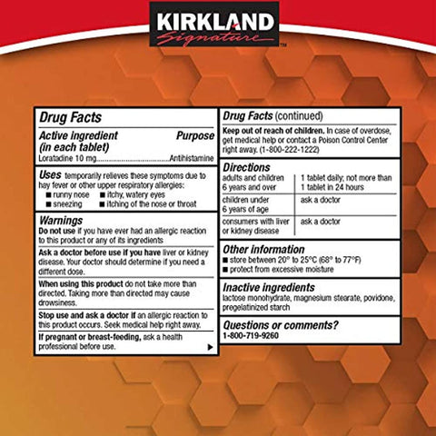 Kirkland Signature Non Drowsy AllerClear - 365 Tablets