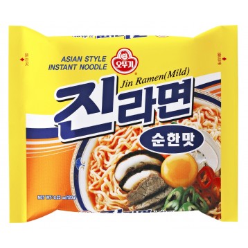 Ottogi Jin Ramyeon Noodle Mild 125g ( 4.23 Oz)  x 5 Pack